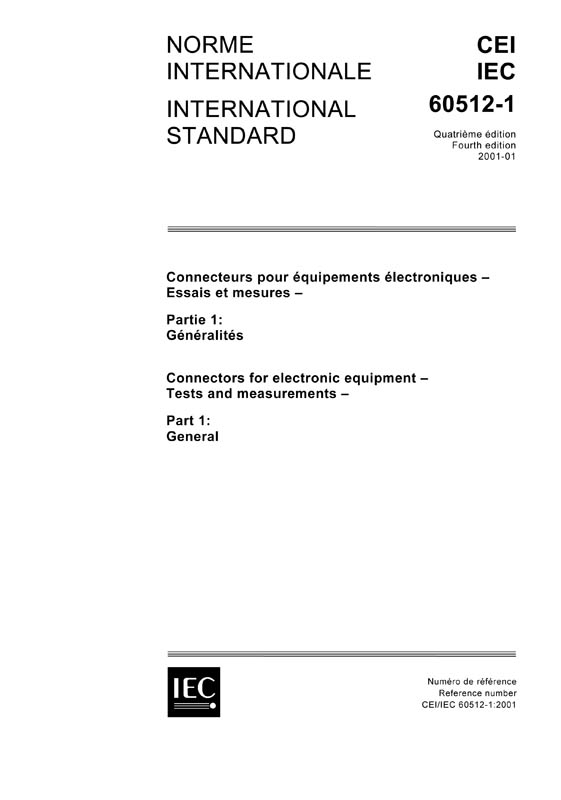 Cover IEC 60512-1:2001